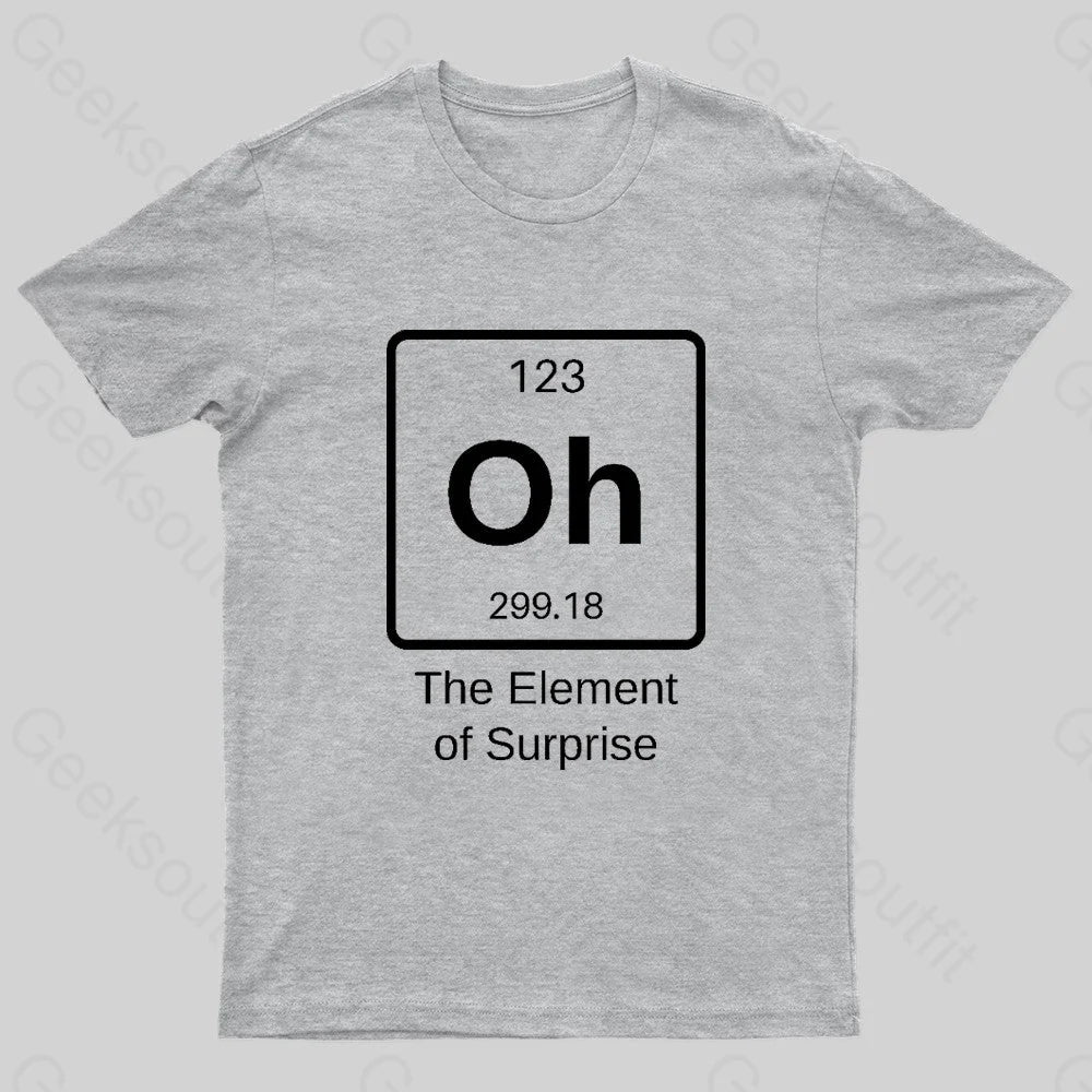 The Element Of Surprise Nerd T-Shirt Grey / S