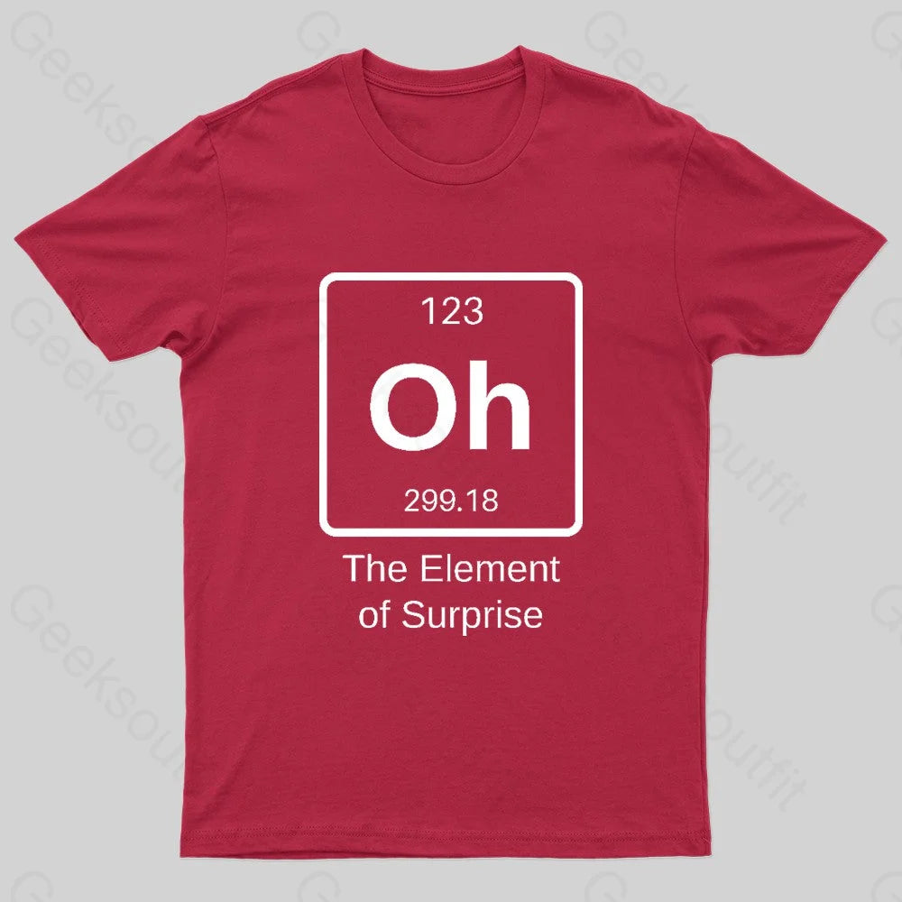 The Element Of Surprise Nerd T-Shirt Red / S