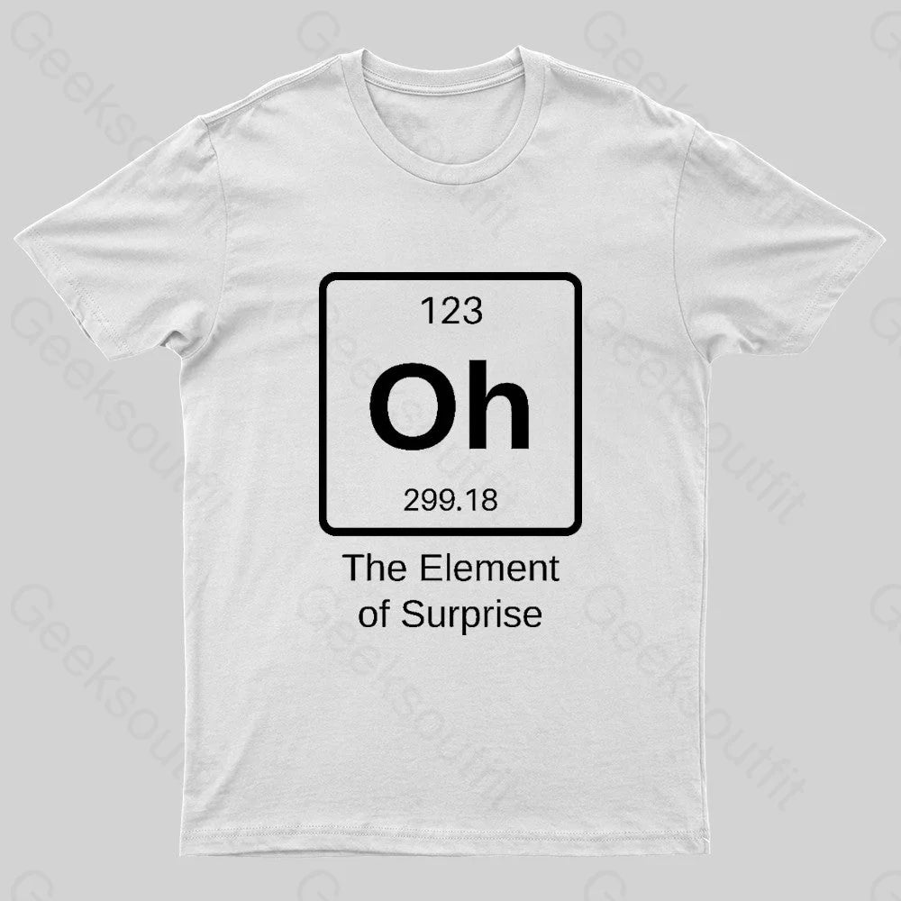 The Element Of Surprise Nerd T-Shirt White / S