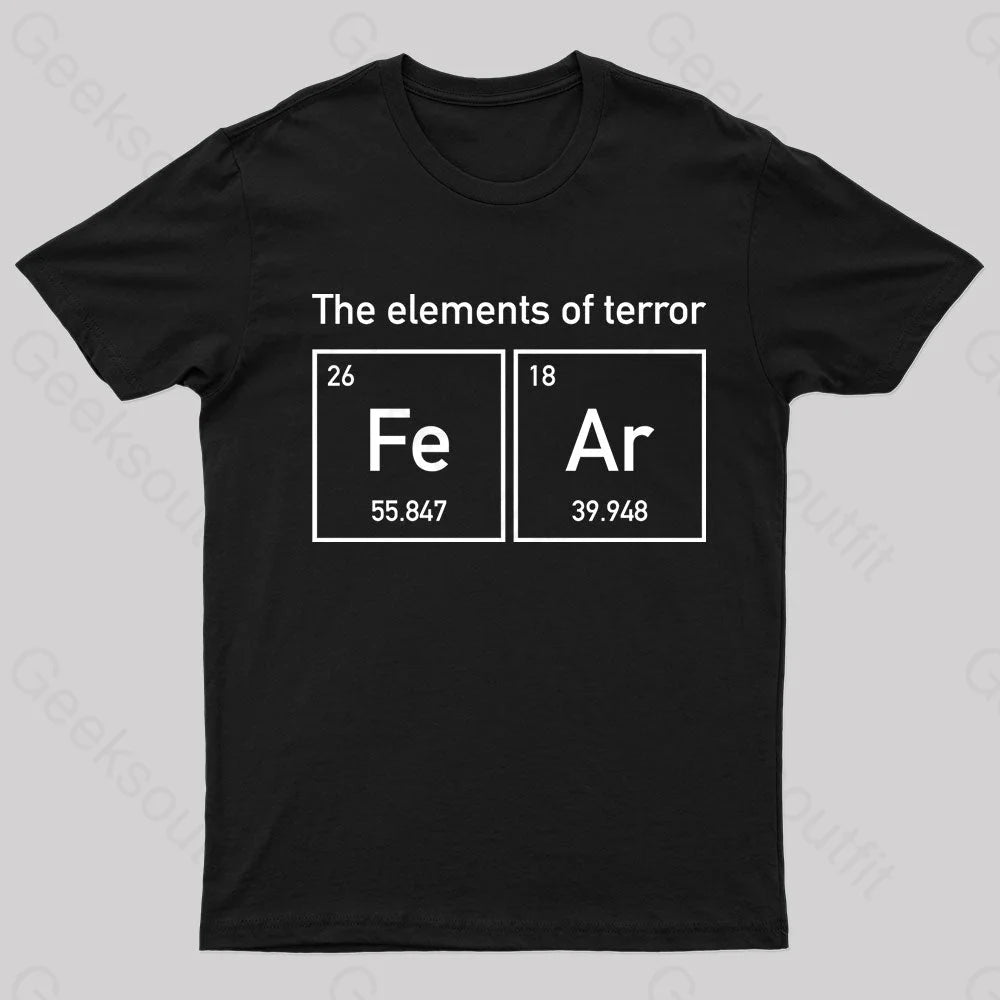 The Elements Of Terror Nerd T-Shirt Black / S