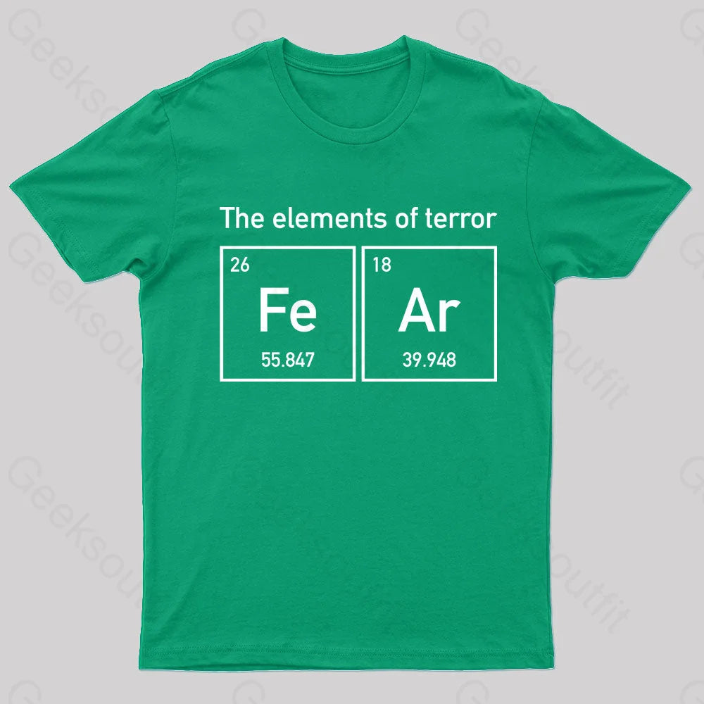 The Elements Of Terror Nerd T-Shirt Green / S