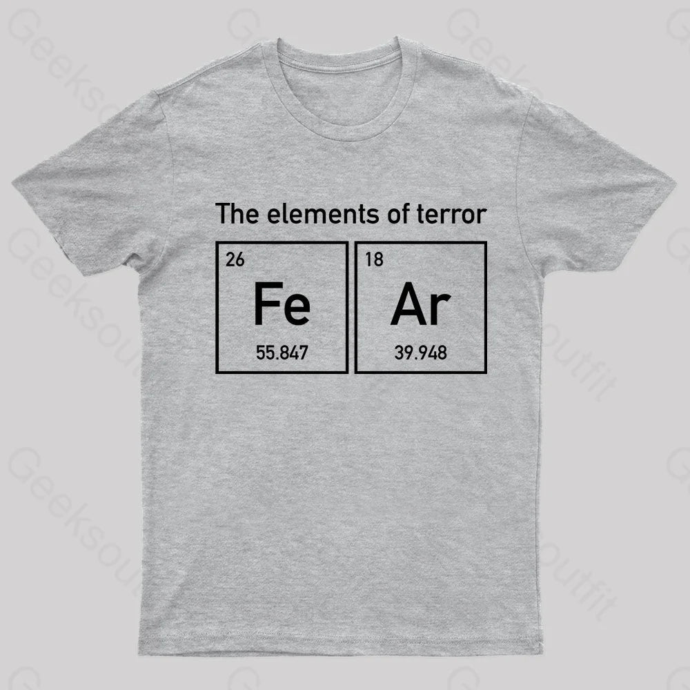 The Elements Of Terror Nerd T-Shirt Grey / S