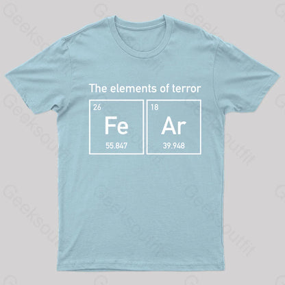 The Elements Of Terror Nerd T-Shirt Light Blue / S