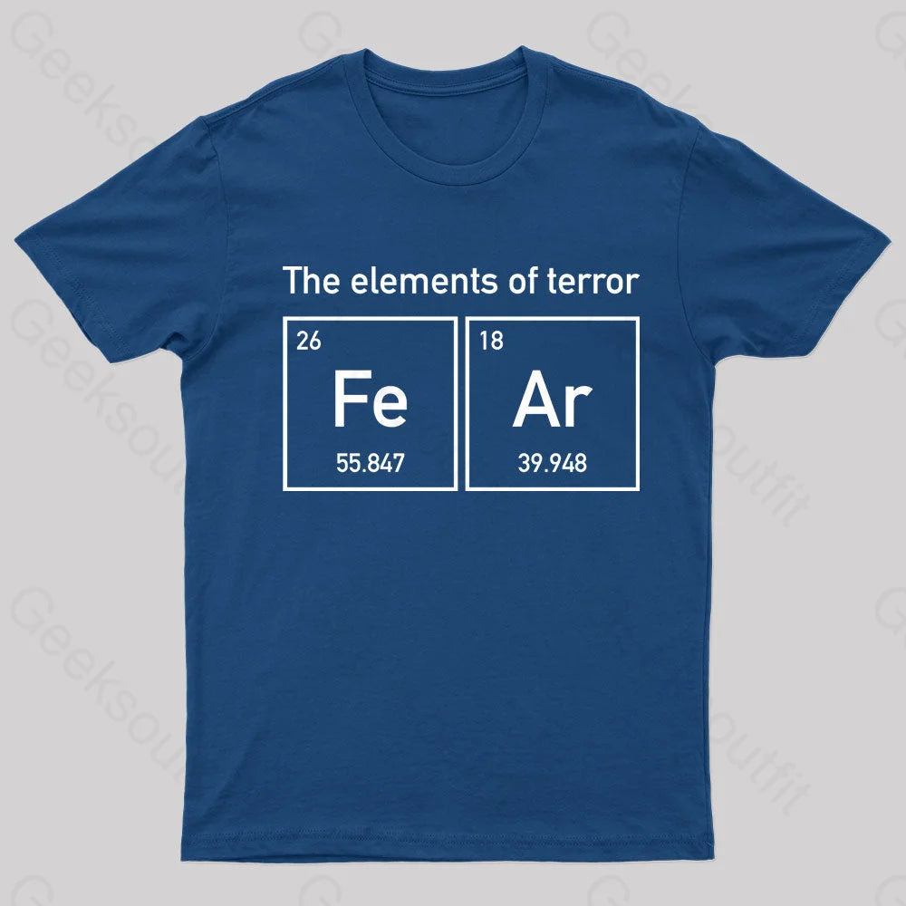 The Elements Of Terror Nerd T-Shirt Navy / S