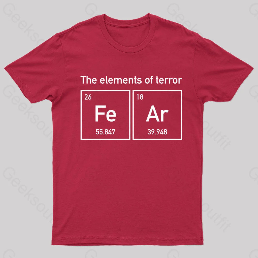 The Elements Of Terror Nerd T-Shirt Red / S