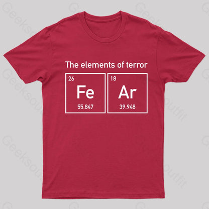 The Elements Of Terror Nerd T-Shirt Red / S