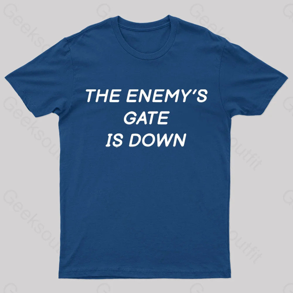 The Enemy’s Gate Is Down Geek T-Shirt Navy / S