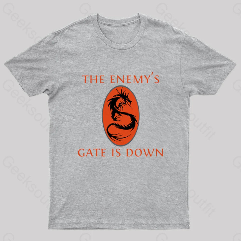 The Enemy’s Gate Is Down Nerd T-Shirt Grey / S