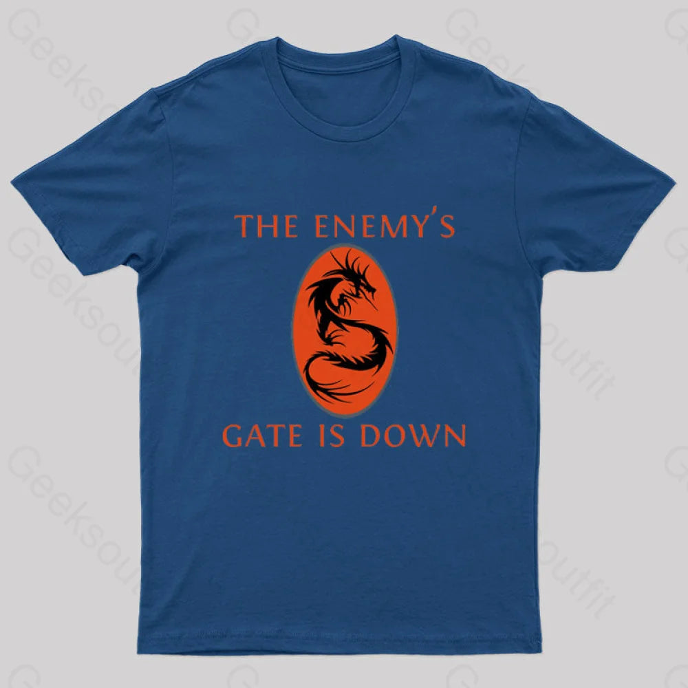 The Enemy’s Gate Is Down Nerd T-Shirt Navy / S