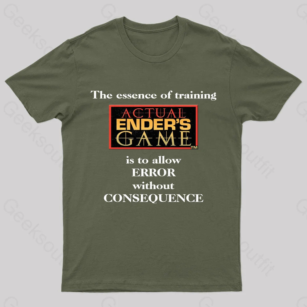 The Essence Of Training Nerd T-Shirt Army Green / S