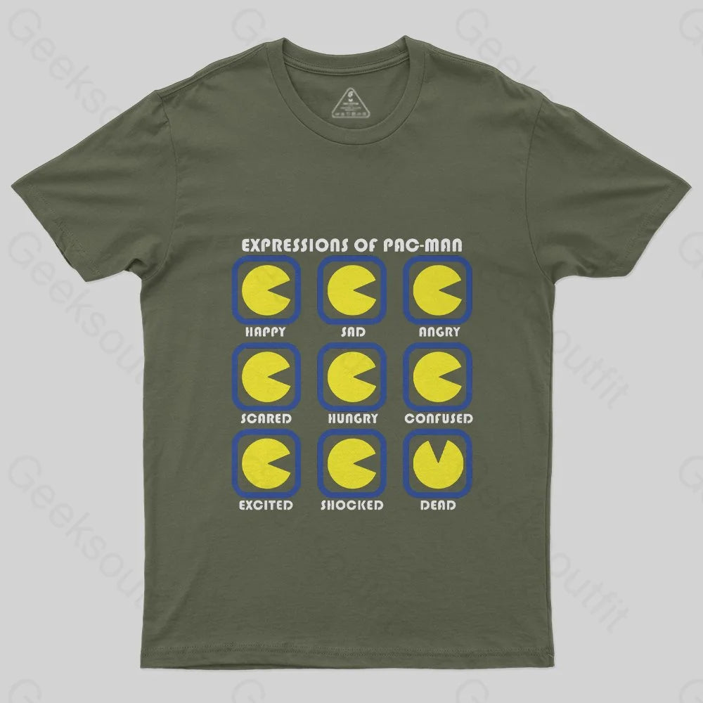 The Expressions of Pac-Man T-Shirt - Geeksoutfit