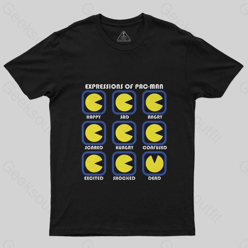 The Expressions of Pac-Man T-Shirt - Geeksoutfit