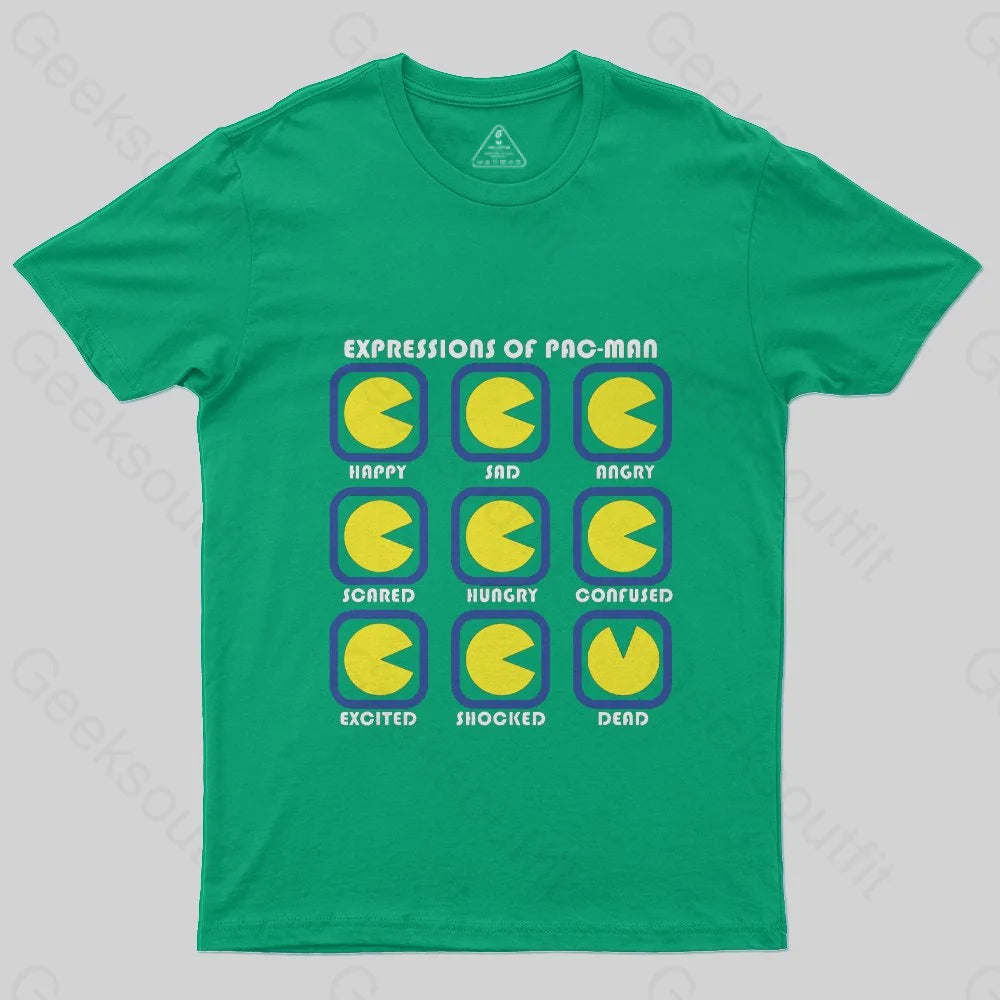 The Expressions of Pac-Man T-Shirt - Geeksoutfit