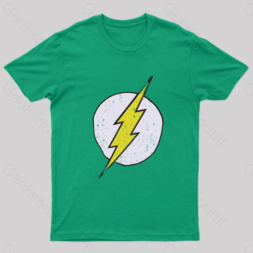 The Flash Distressed T-Shirt Green / S