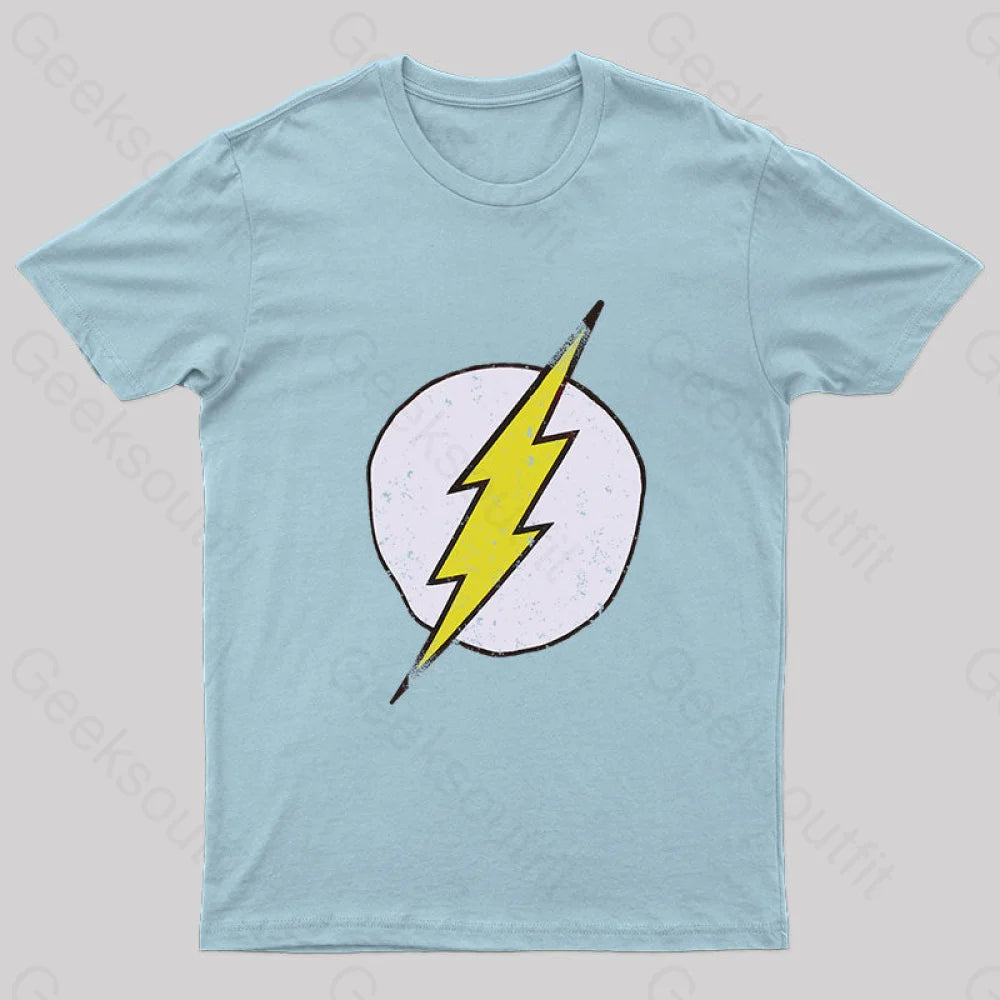 The Flash Distressed T-Shirt Light Blue / S