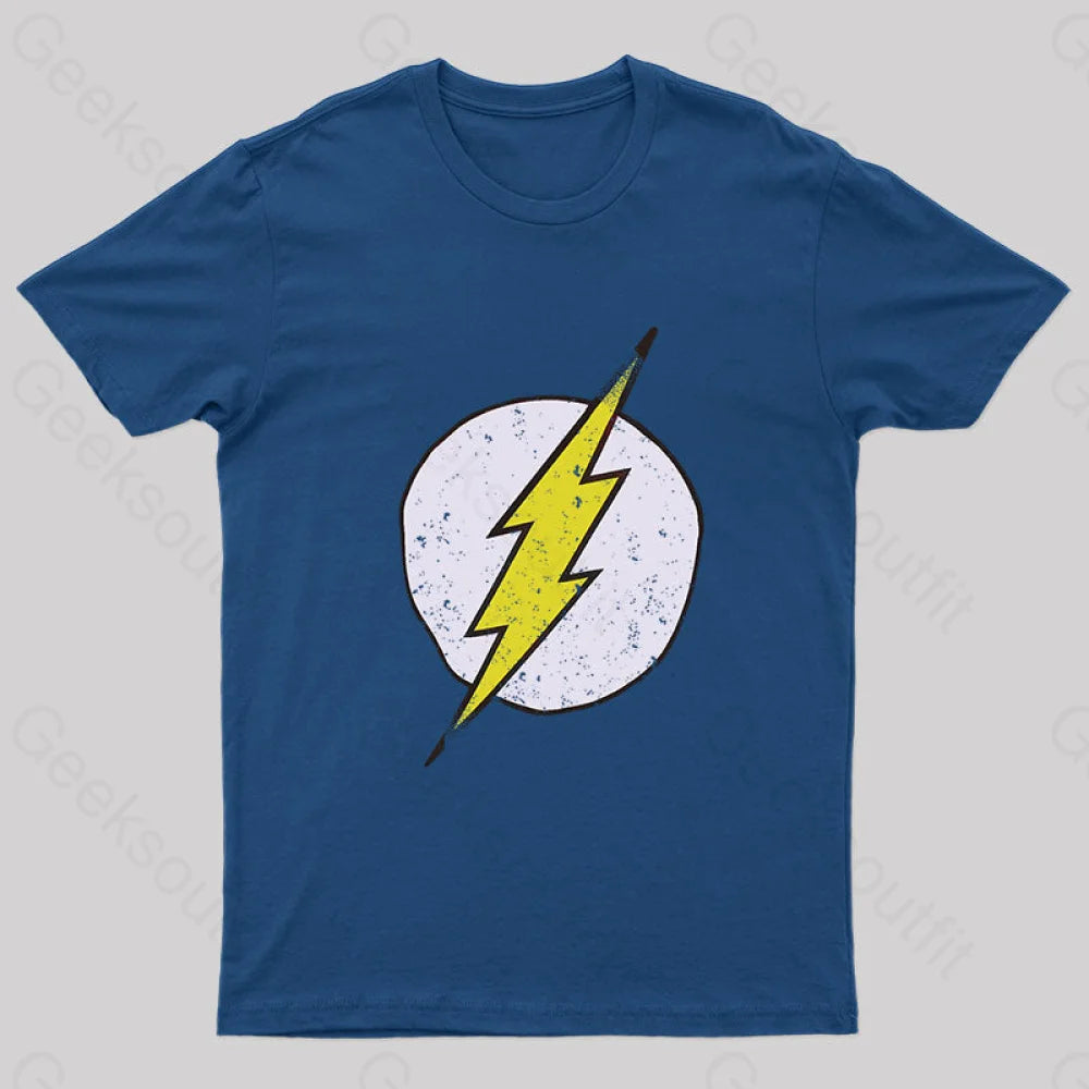 The Flash Distressed T-Shirt Navy / S