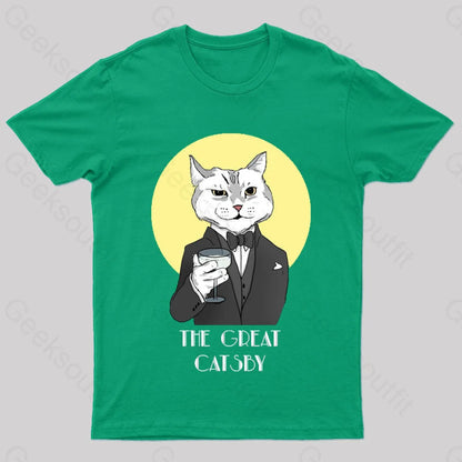 The Great Catsby Geek T-Shirt Green / S