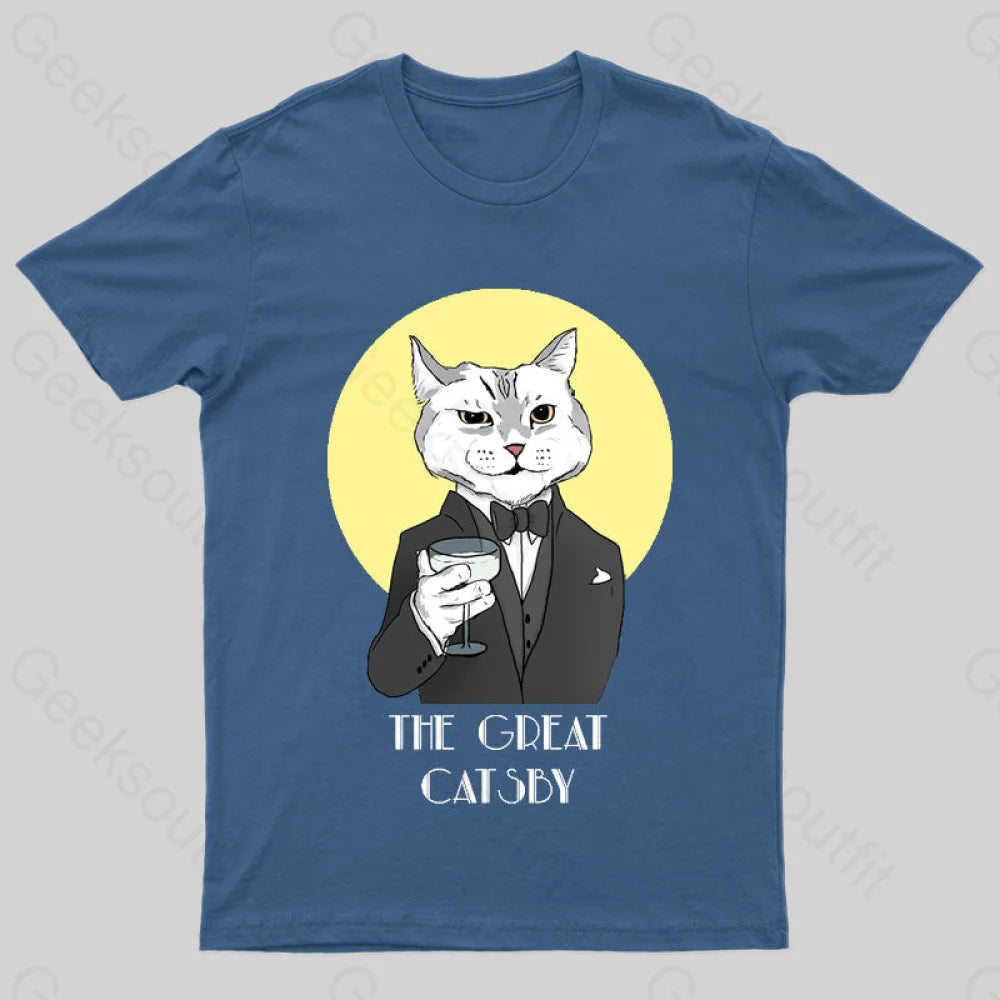 The Great Catsby Geek T-Shirt Navy / S