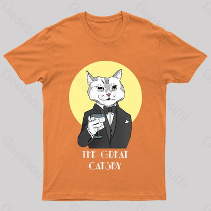 The Great Catsby Geek T-Shirt Orange / S