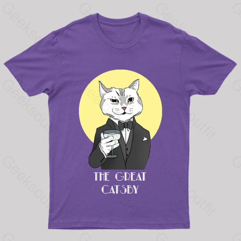 The Great Catsby Geek T-Shirt Purple / S