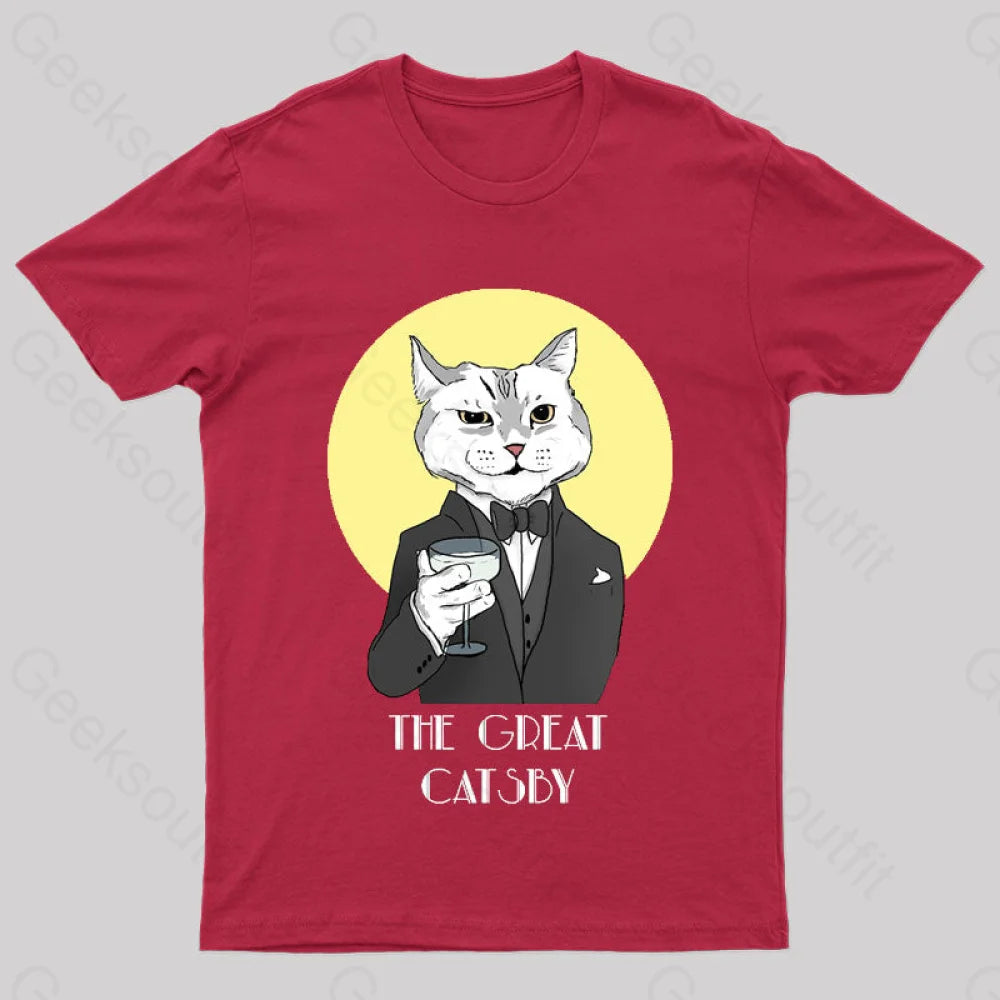 The Great Catsby Geek T-Shirt Red / S