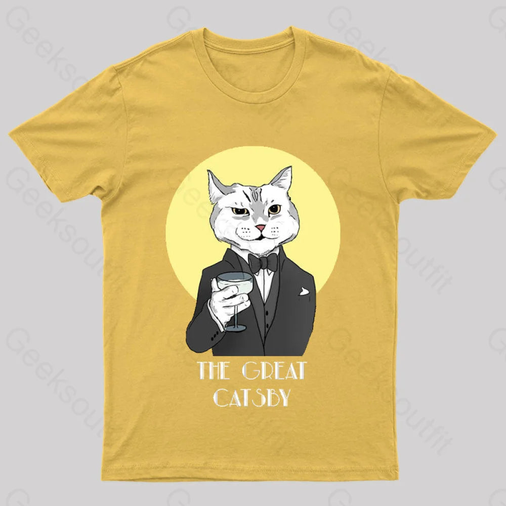 The Great Catsby Geek T-Shirt Yellow / S