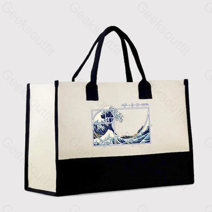 The Great Fibonacci Wave Cotton Tote Bag White