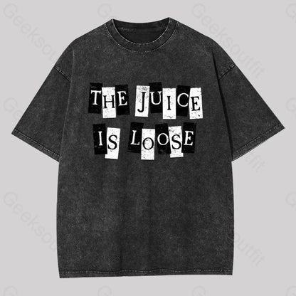 The Juice Is Loose Geek Washed T-Shirt Black / S