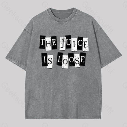 The Juice Is Loose Geek Washed T-Shirt Grey / S