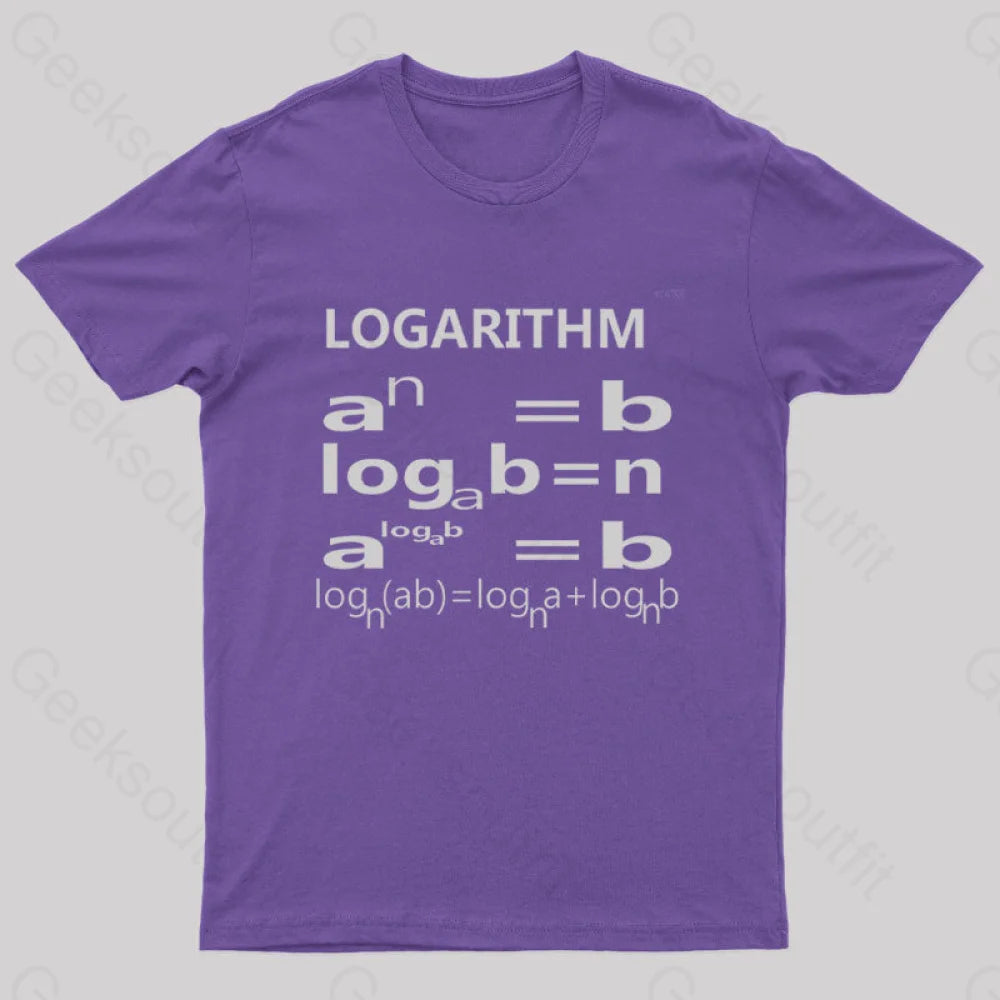 The Logarithm Tri Blend Nerd T-Shirt Purple / S