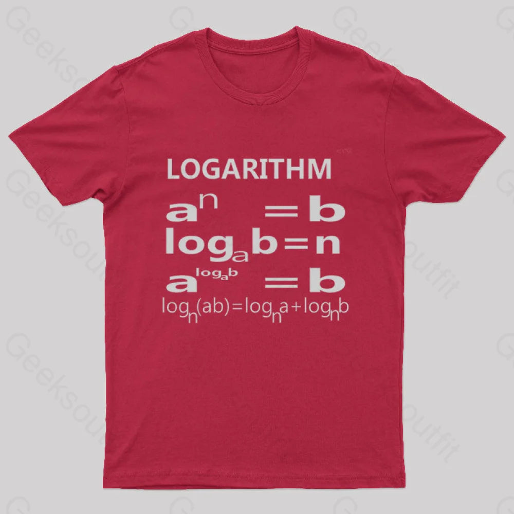 The Logarithm Tri Blend Nerd T-Shirt Red / S