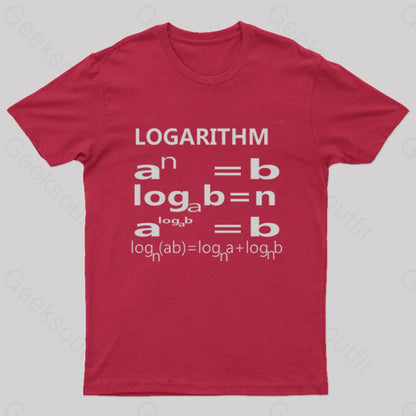 The Logarithm Tri Blend Nerd T-Shirt Red / S