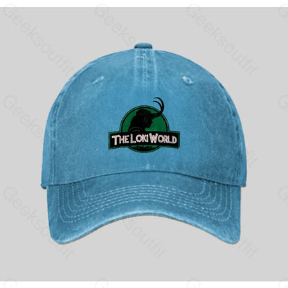 The Loki World Washed Vintage Baseball Cap Blue