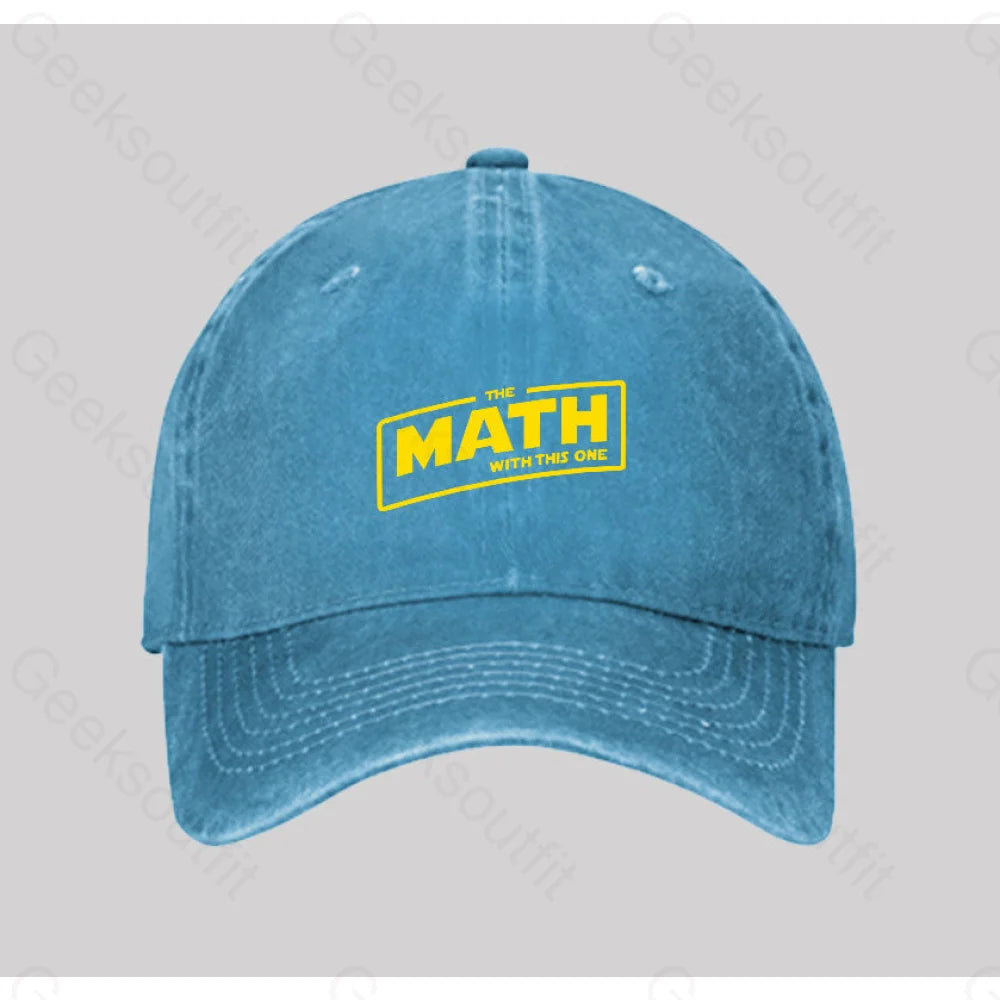 The Math Is Strong Washed Vintage Baseball Cap Grey