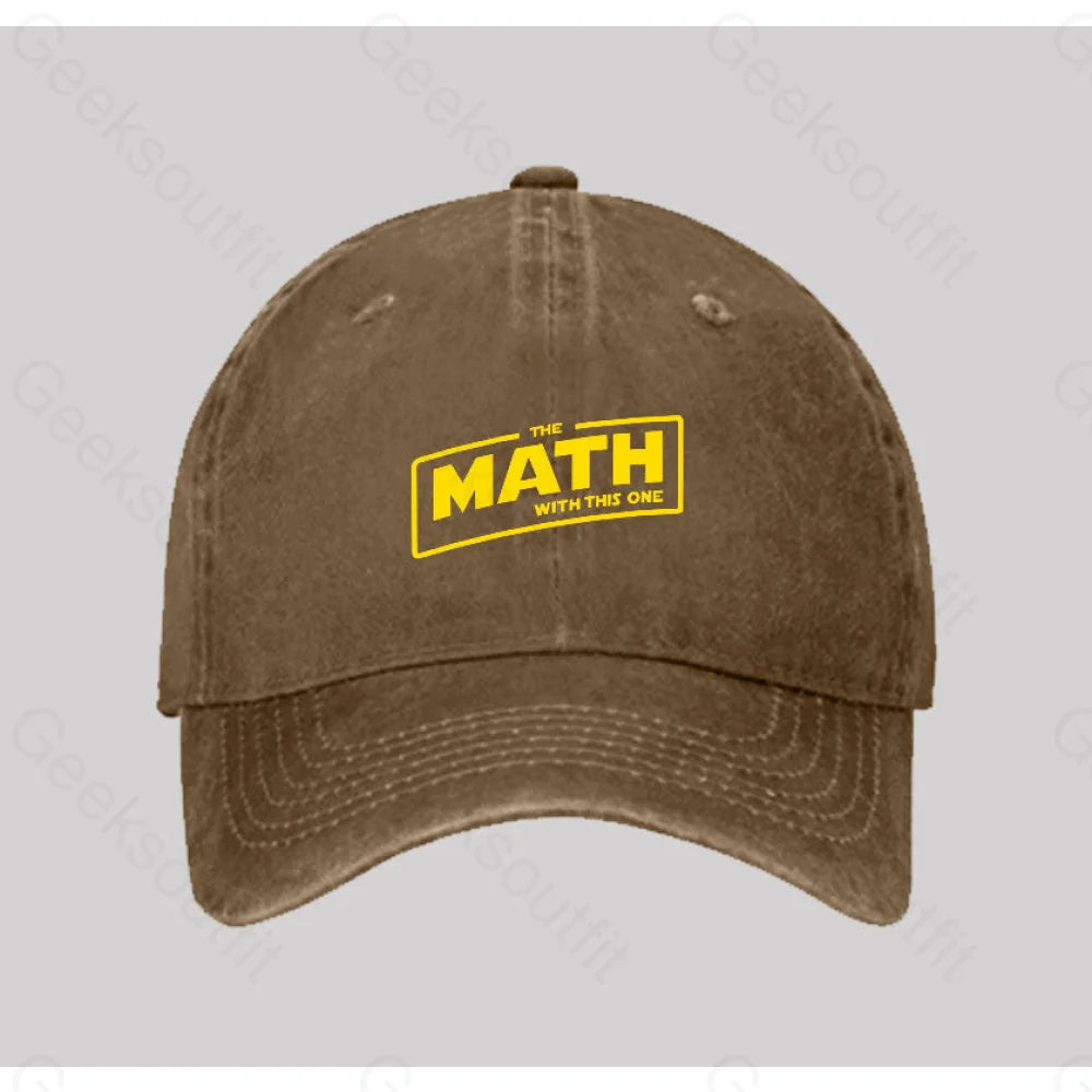 The Math Is Strong Washed Vintage Baseball Cap Natural