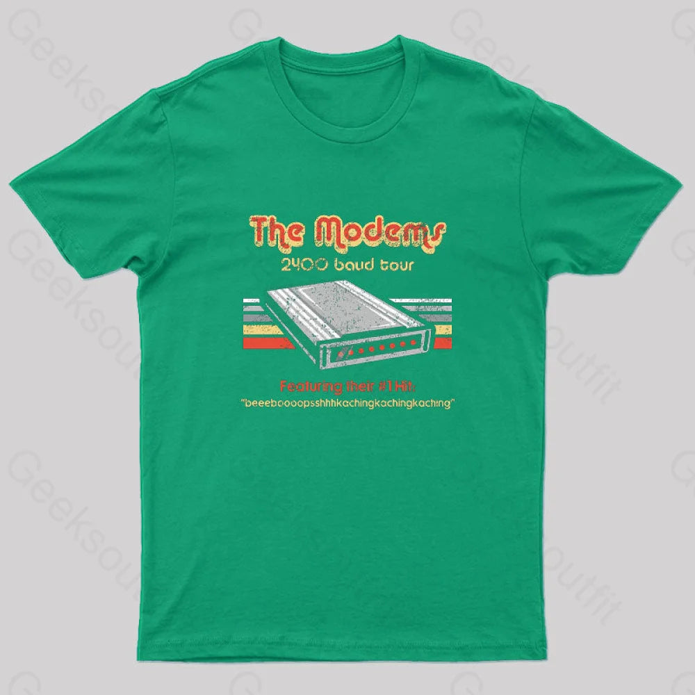 The Modems Nerd T-Shirt Green / S