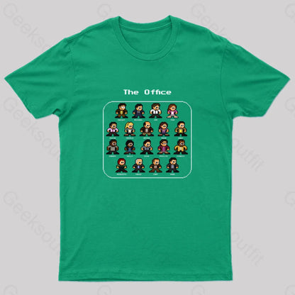 The Office 8Bits Nerd T-Shirt Green / S