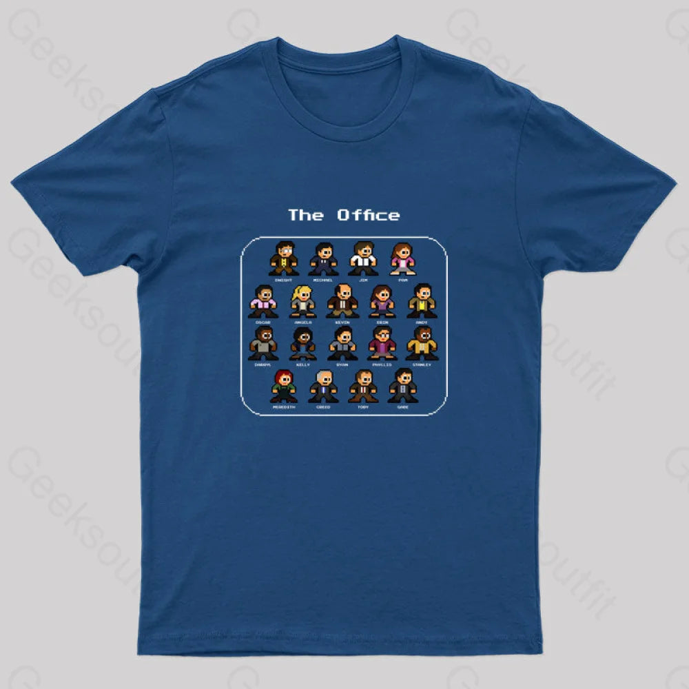 The Office 8Bits Nerd T-Shirt Navy / S