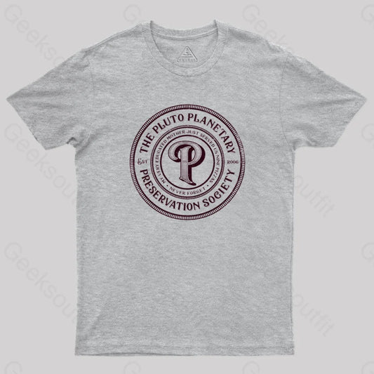 The Pluto Planetary Society T-Shirt Grey / S