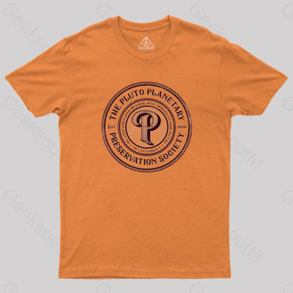 The Pluto Planetary Society T-Shirt Orange / S