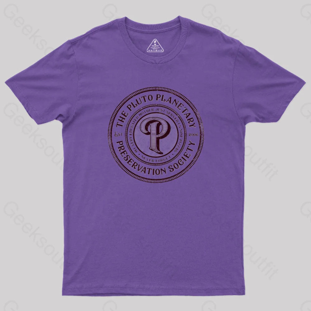 The Pluto Planetary Society T-Shirt Purple / S