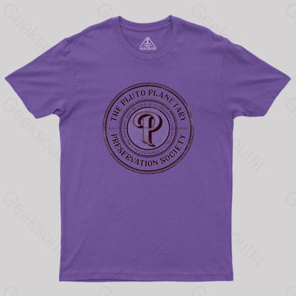 The Pluto Planetary Society T-Shirt Purple / S