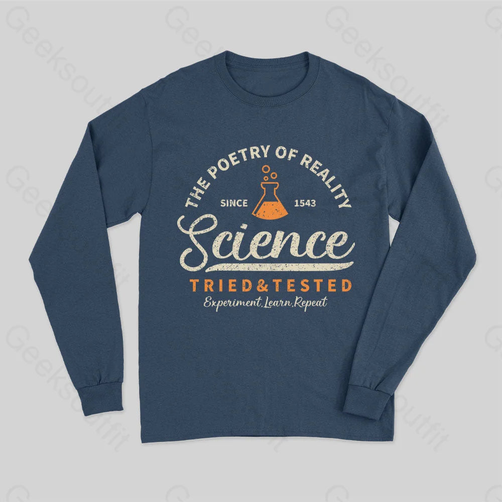 The Poetry Of Reality Long Sleeve T-Shirt Navy / S