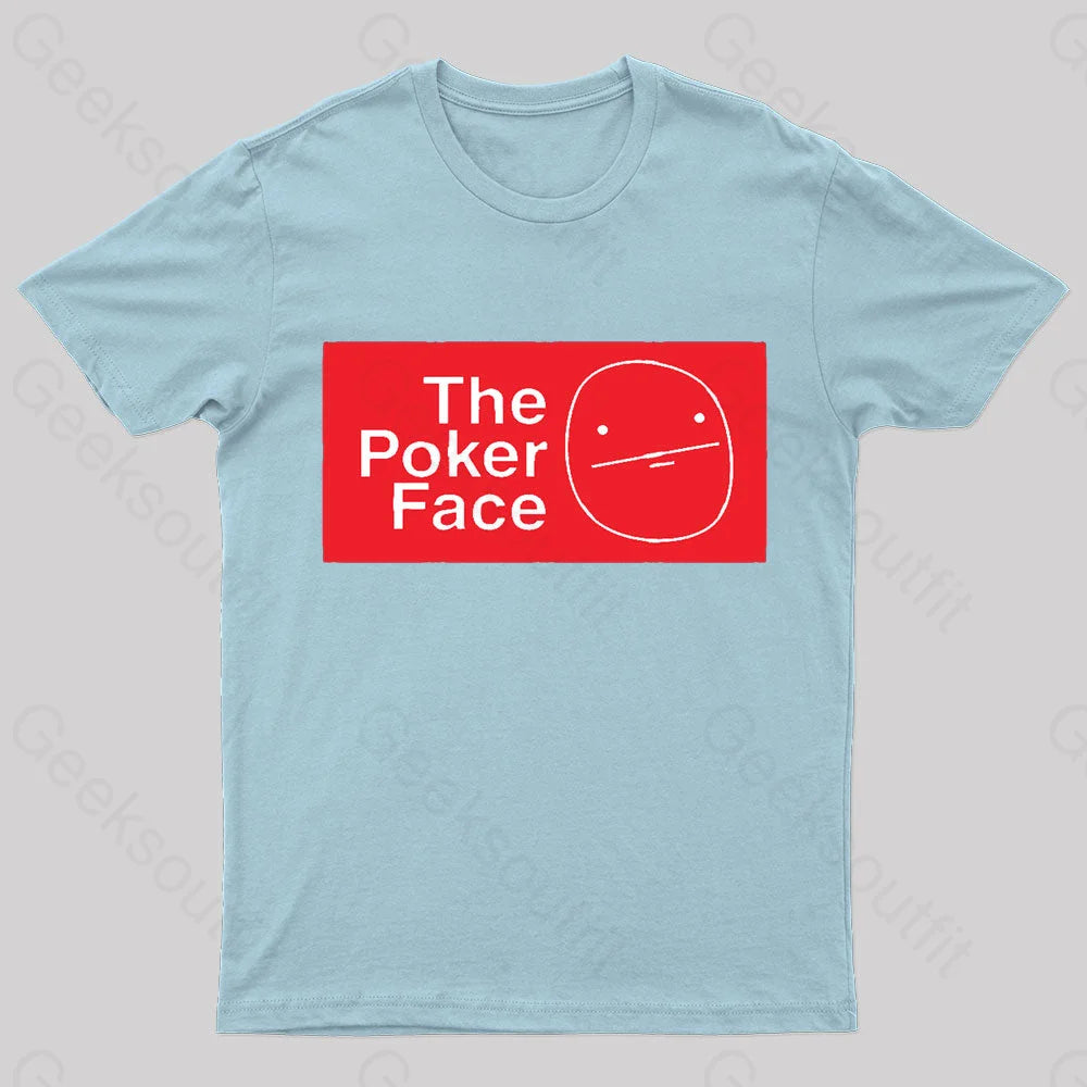 The Poker Face Nerd T-Shirt Light Blue / S