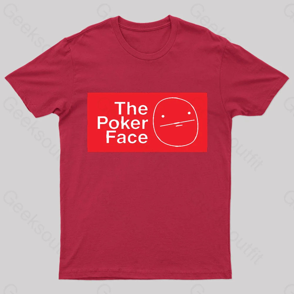 The Poker Face Nerd T-Shirt Red / S