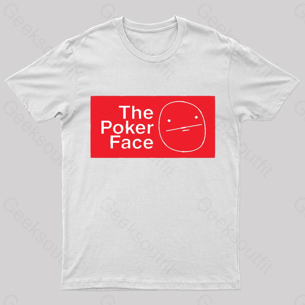 The Poker Face Nerd T-Shirt White / S