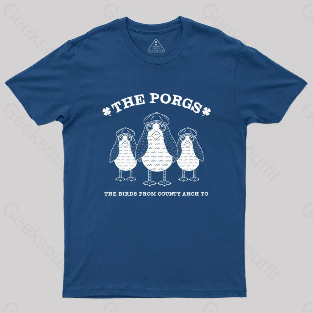 The Porgs–The Birds From County Ahch-To T-Shirt Navy / S