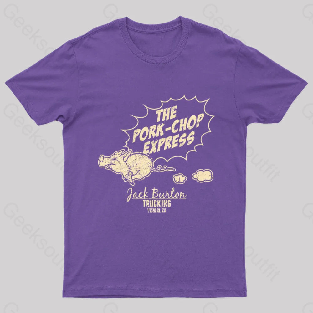 The Pork Chop Express Geek T-Shirt Purple / S