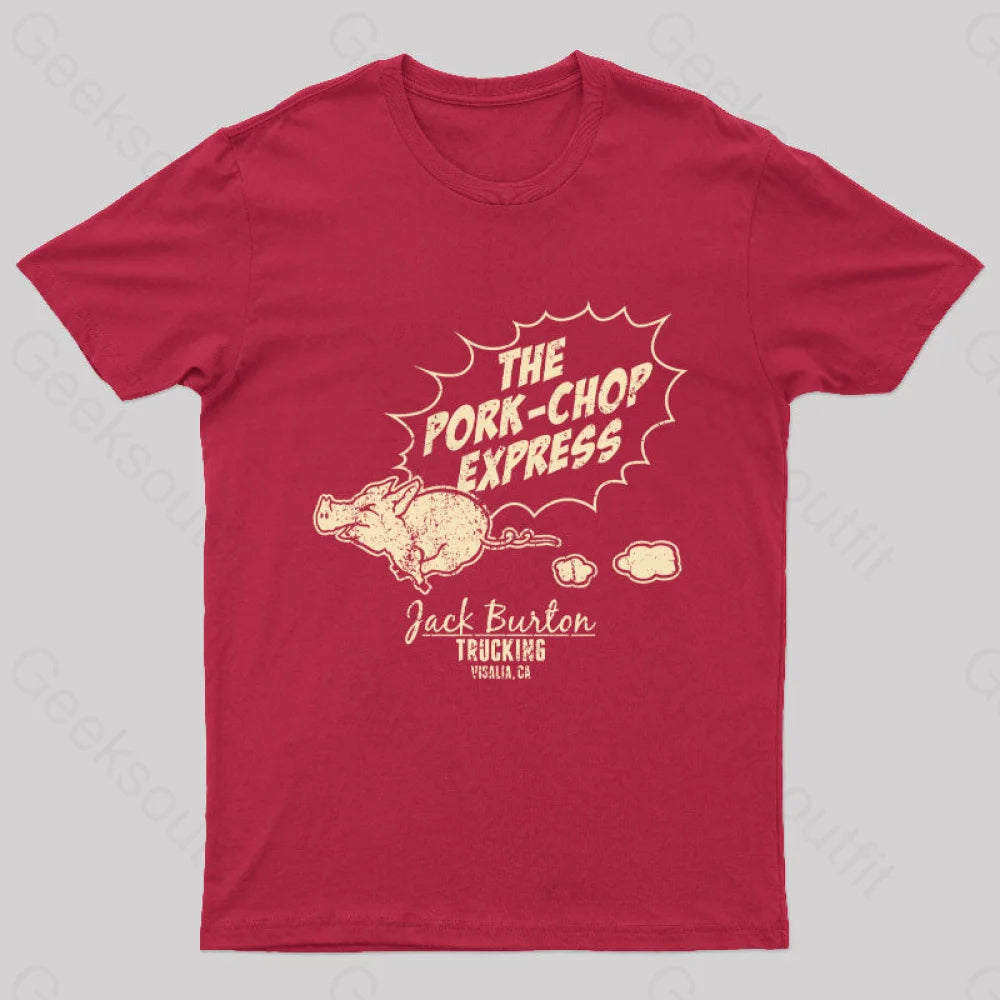 The Pork Chop Express Geek T-Shirt Red / S