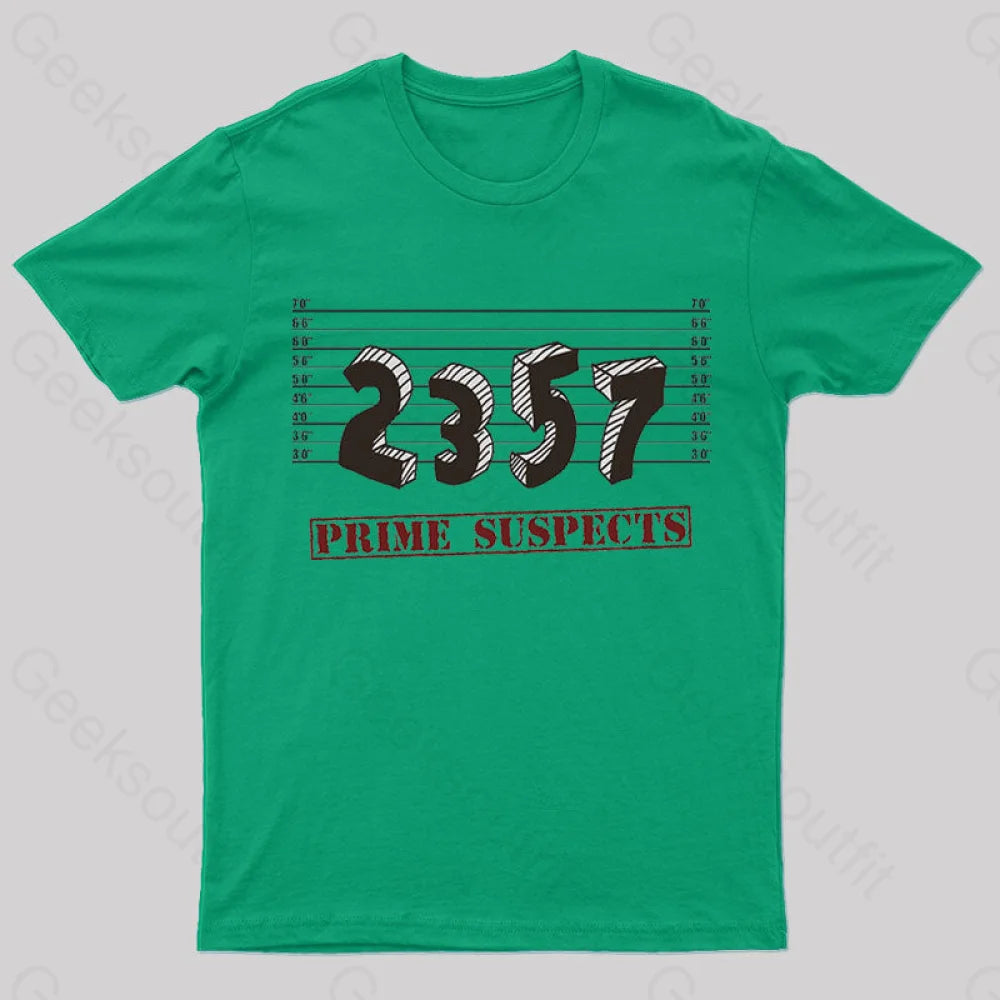 The Prime Number Suspects T-Shirt Green / S